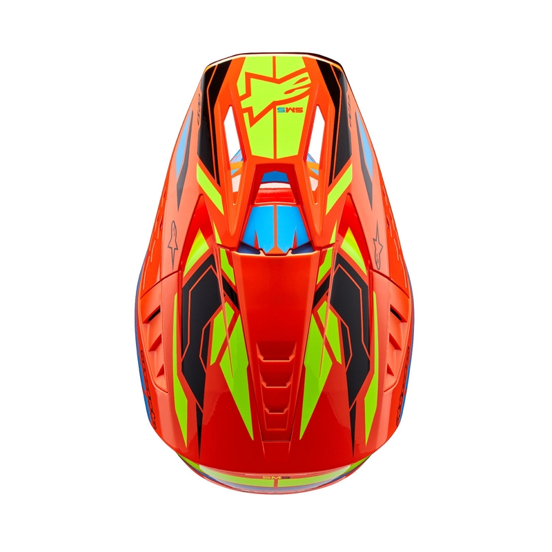Alpinestars S-M5 Action 2 fluooranž-helesinine-fluo kollane motokrossikiiver