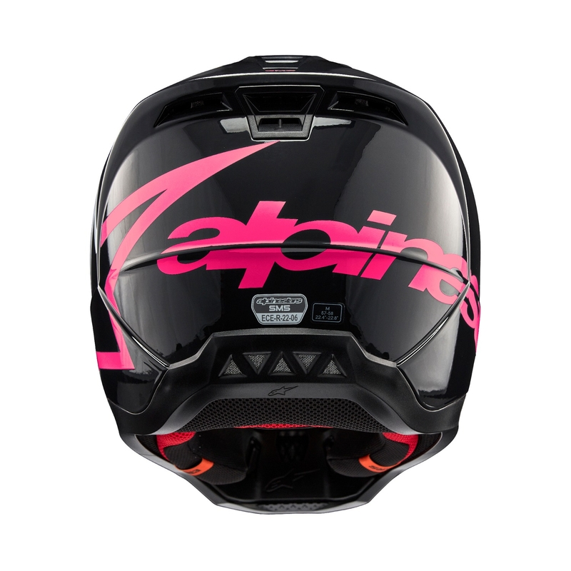Alpinestars S-M5 Corp motokrossikiiver must ja roosa