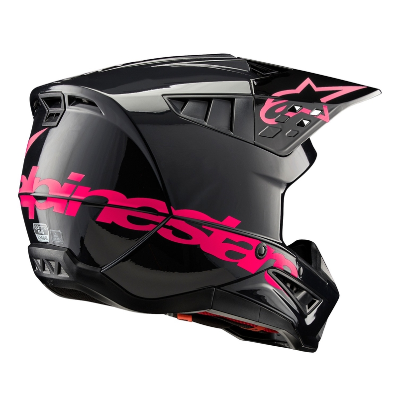 Alpinestars S-M5 Corp motokrossikiiver must ja roosa