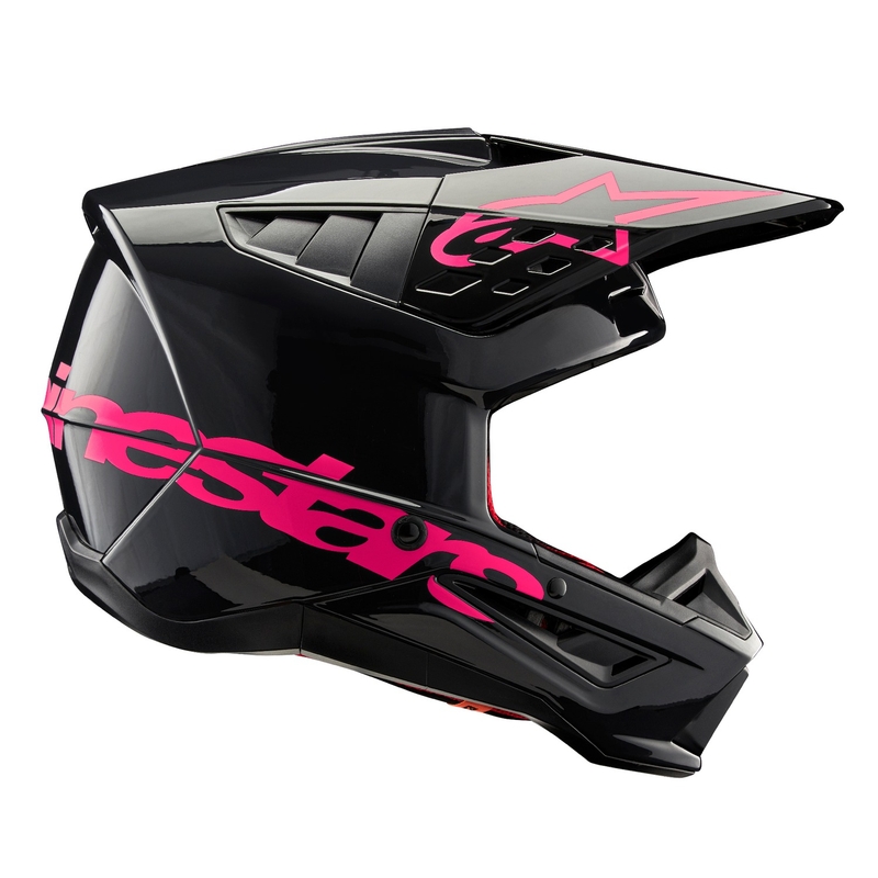Alpinestars S-M5 Corp motokrossikiiver must ja roosa