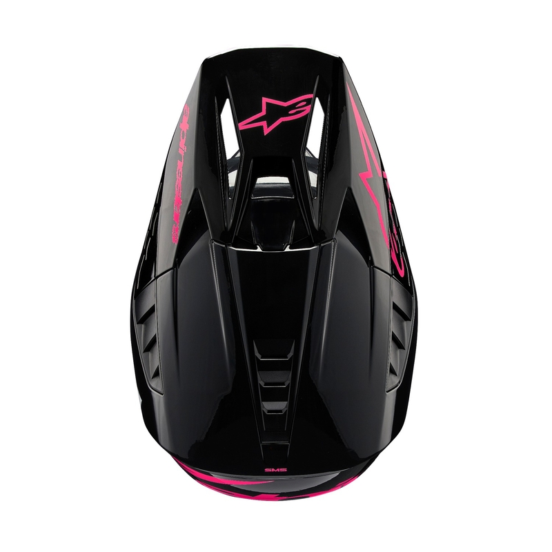 Alpinestars S-M5 Corp motokrossikiiver must ja roosa