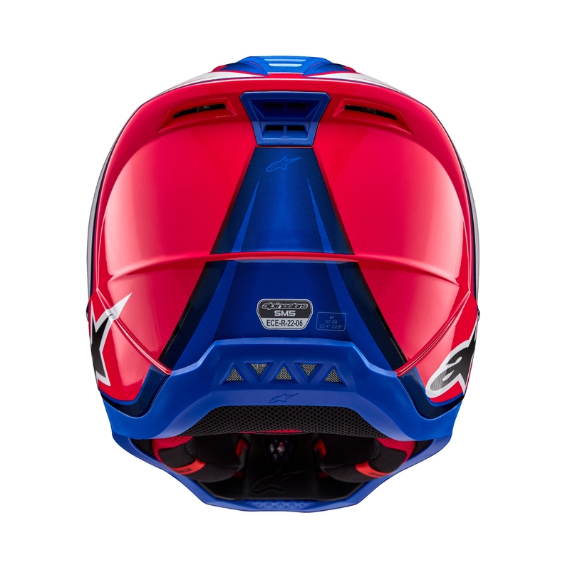 Alpinestars S-M5 Sail motokrossikiiver valge-mustvalge-sinine