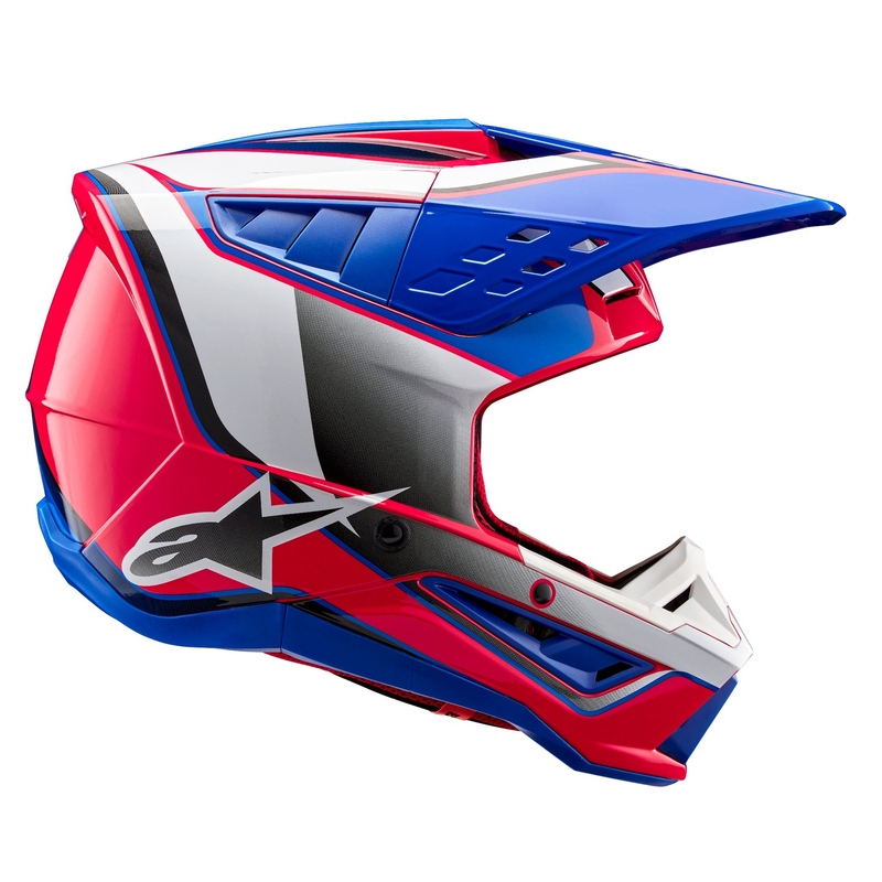 Alpinestars S-M5 Sail motokrossikiiver valge-mustvalge-sinine