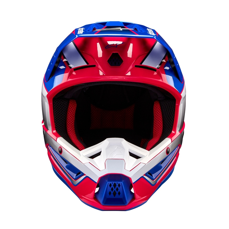 Alpinestars S-M5 Sail motokrossikiiver valge-mustvalge-sinine