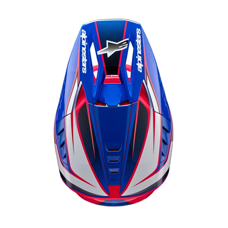 Alpinestars S-M5 Sail motokrossikiiver valge-mustvalge-sinine