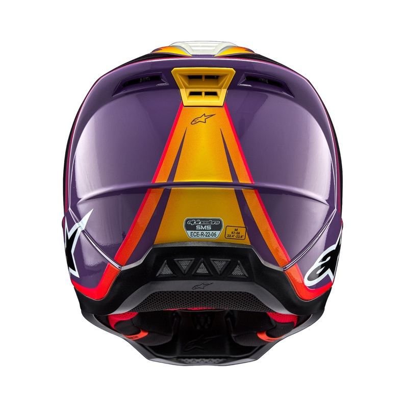 Alpinestars S-M5 Sail motokrossikiiver lilla-must-hõbedane