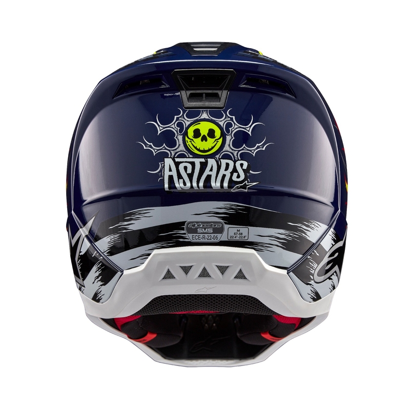 Alpinestars S-M5 Rash motokrossikiiver sini-fluo kollane