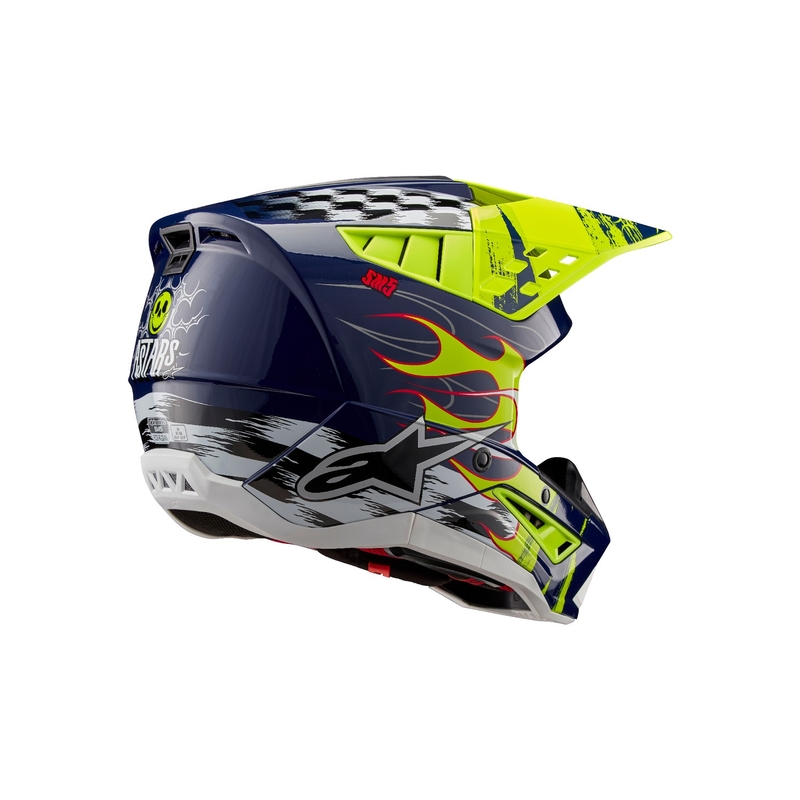 Alpinestars S-M5 Rash motokrossikiiver sini-fluo kollane