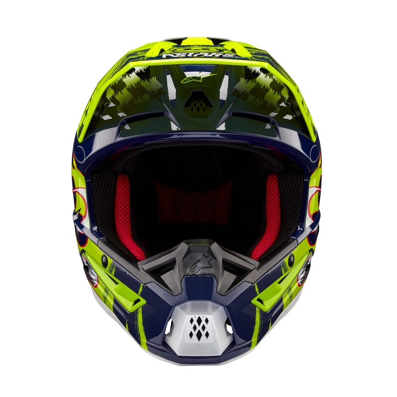 Alpinestars S-M5 Rash motokrossikiiver sini-fluo kollane
