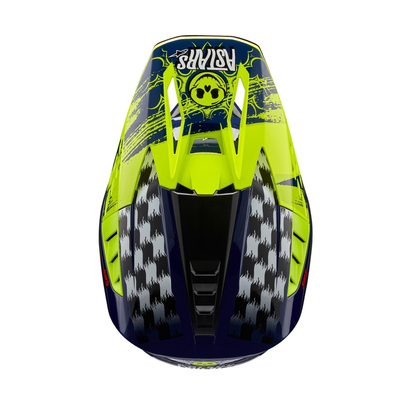 Alpinestars S-M5 Rash motokrossikiiver sini-fluo kollane