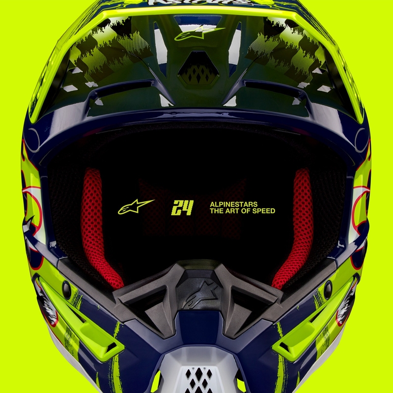 Alpinestars S-M5 Rash motokrossikiiver sini-fluo kollane