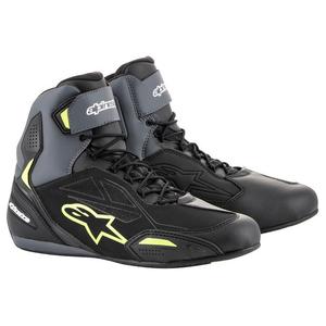 Alpinestars Faster-3 Drystar must-hall-fluo kollane mootorratta saapad