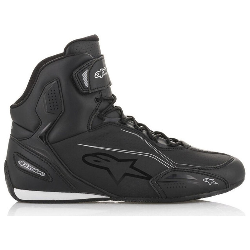 Naiste Alpinestars Stella Faster must ja hõbedane mootorratta saapad
