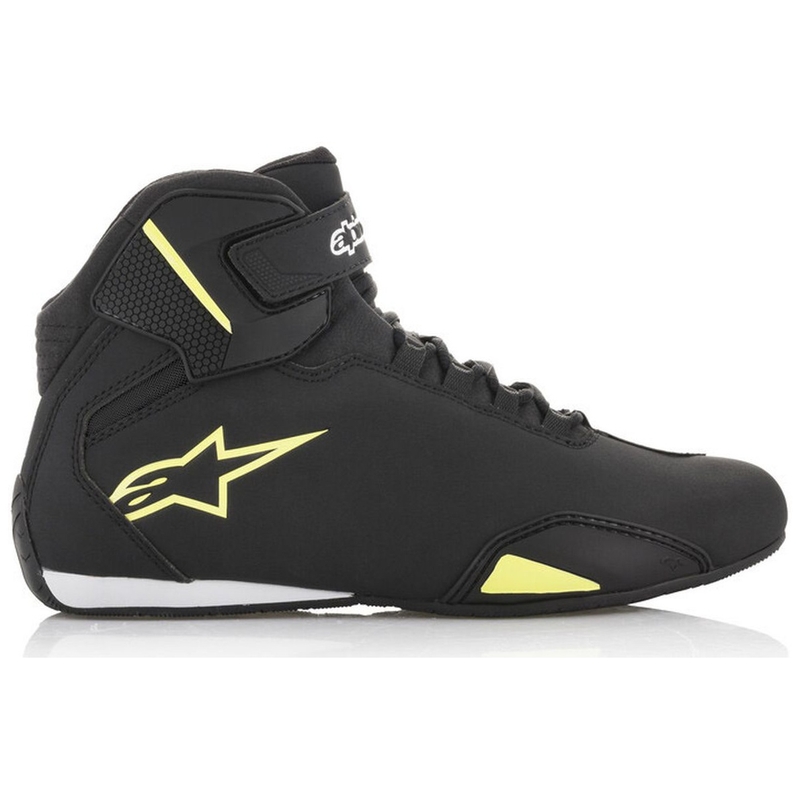 Alpinestars Sector Black-Fluo Yellow mootorratta saapad