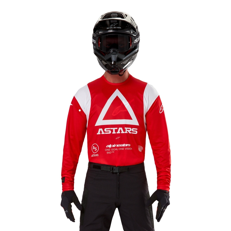 Alpinestars Techdura fluo punane motokrossitrikoo