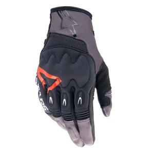 Alpinestars Techdura motokrossikindad must-pruun-fluo punane