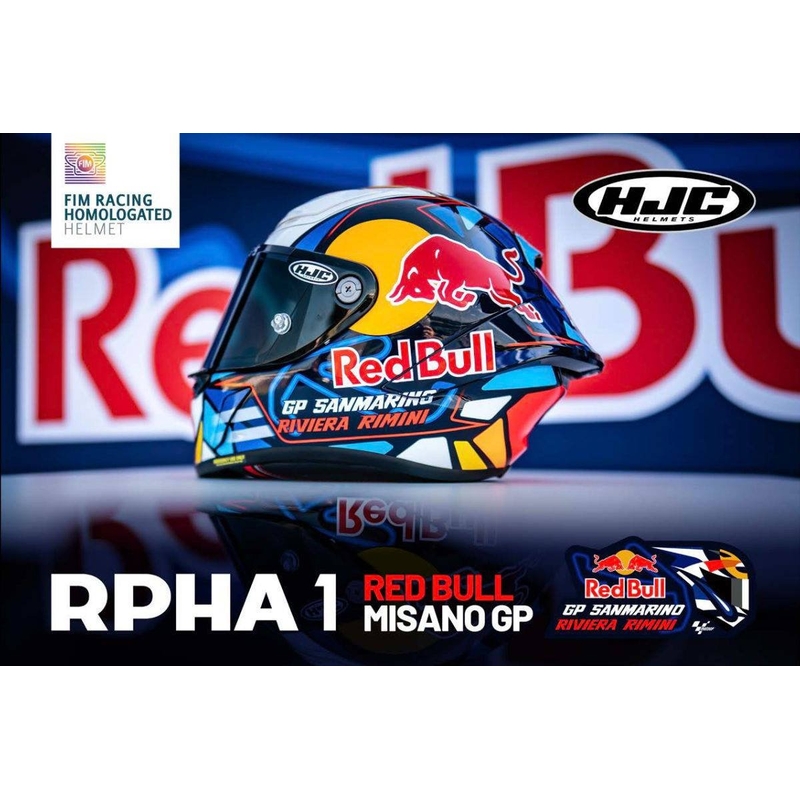 Integreeritud mootorratta kiiver HJC RPHA Redbull Misano GP MC21 multicolor