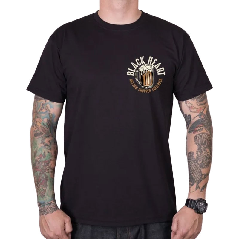 T-särk Black Heart Beer Biker must