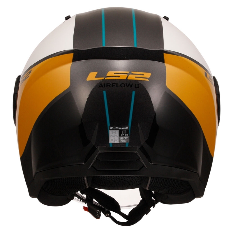 Avatud mootorratta kiiver LS2 OF616 Airflow II kate läikiv valge-pruun