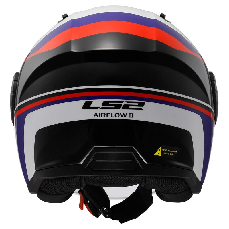 Avatud mootorratta kiiver LS2 OF616 Airflow II Rush valge-sinine-punane