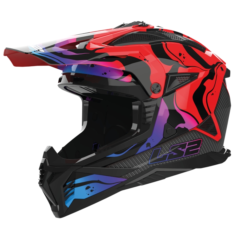 Motokross kiiver LS2 MX708 Fast II Wash punane