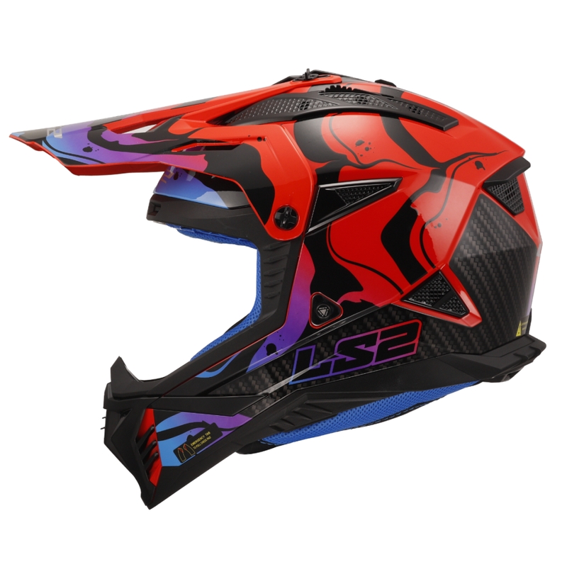 Motokross kiiver LS2 MX708 Fast II Wash punane