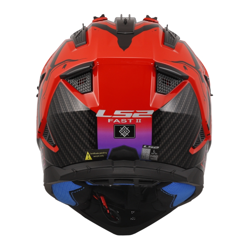 Motokross kiiver LS2 MX708 Fast II Wash punane