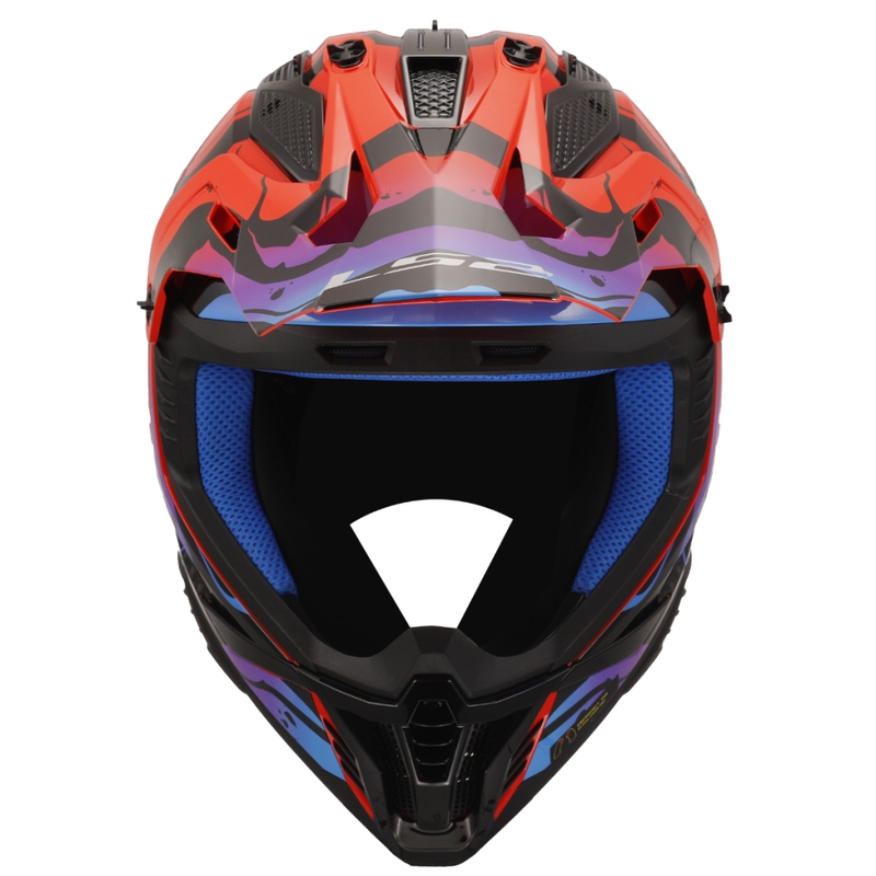 Motokross kiiver LS2 MX708 Fast II Wash punane