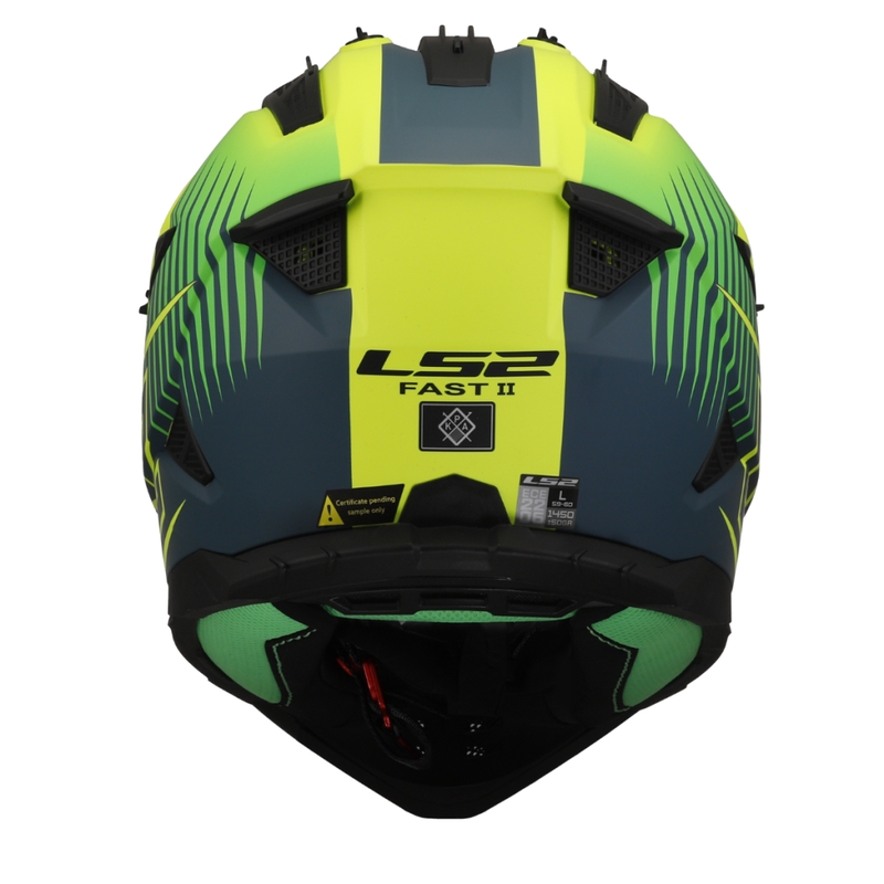 Motokrossikiiver LS2 MX708 Fast II Duck roheline-kollane