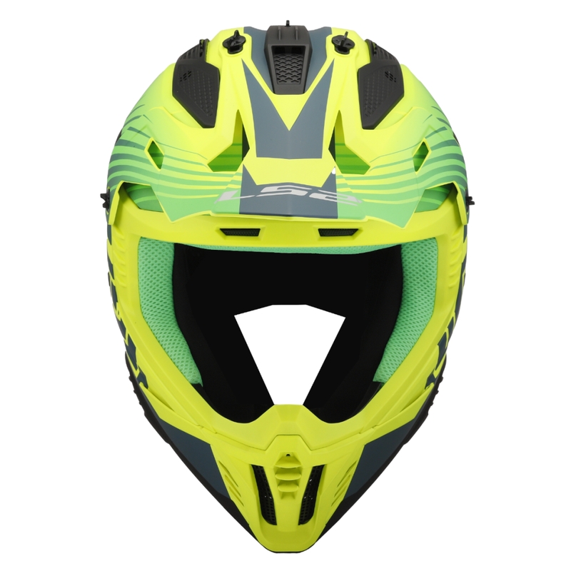 Motokrossikiiver LS2 MX708 Fast II Duck roheline-kollane