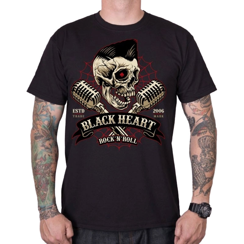 T-särk Black Heart Elwis must