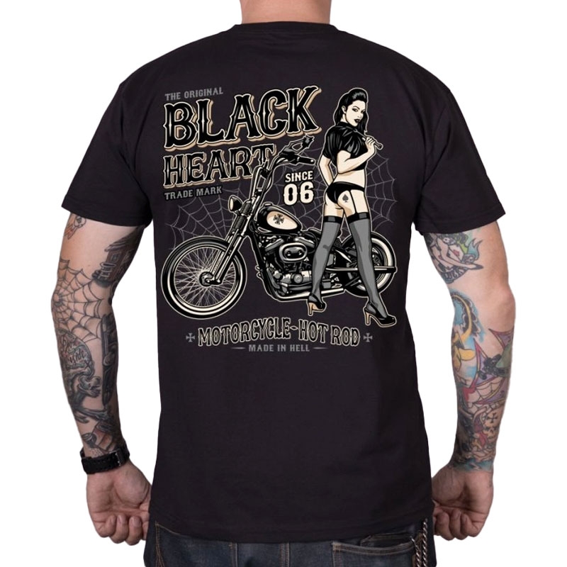 T-särk Black Heart Chopper Pussy must