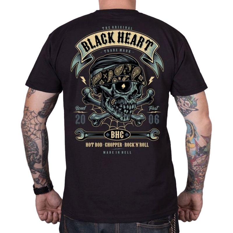 T-särk Black Heart Bandana Boy must