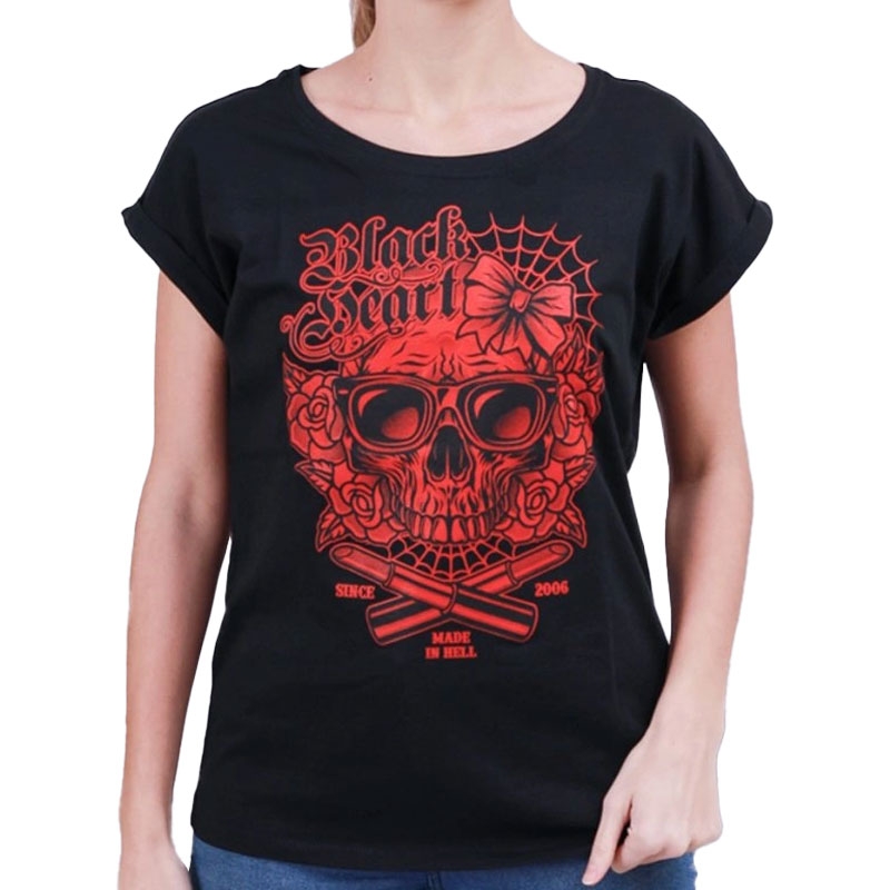 Naiste T-särk Black Heart Dead Beauty Ext must