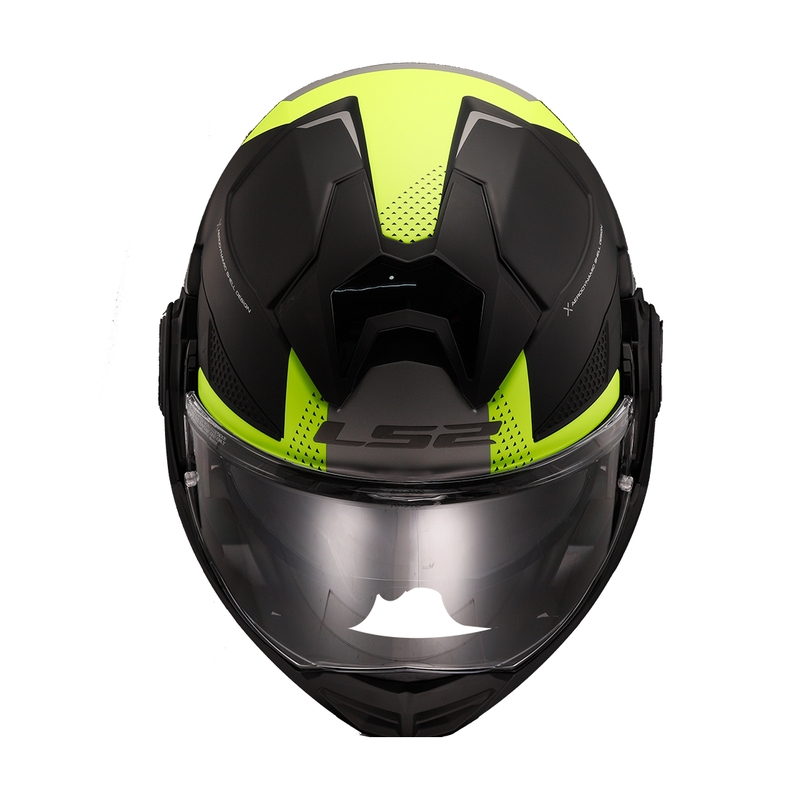 LS2 FF901 Advant X Oblivion must-fluokollane mootorratta kiiver.