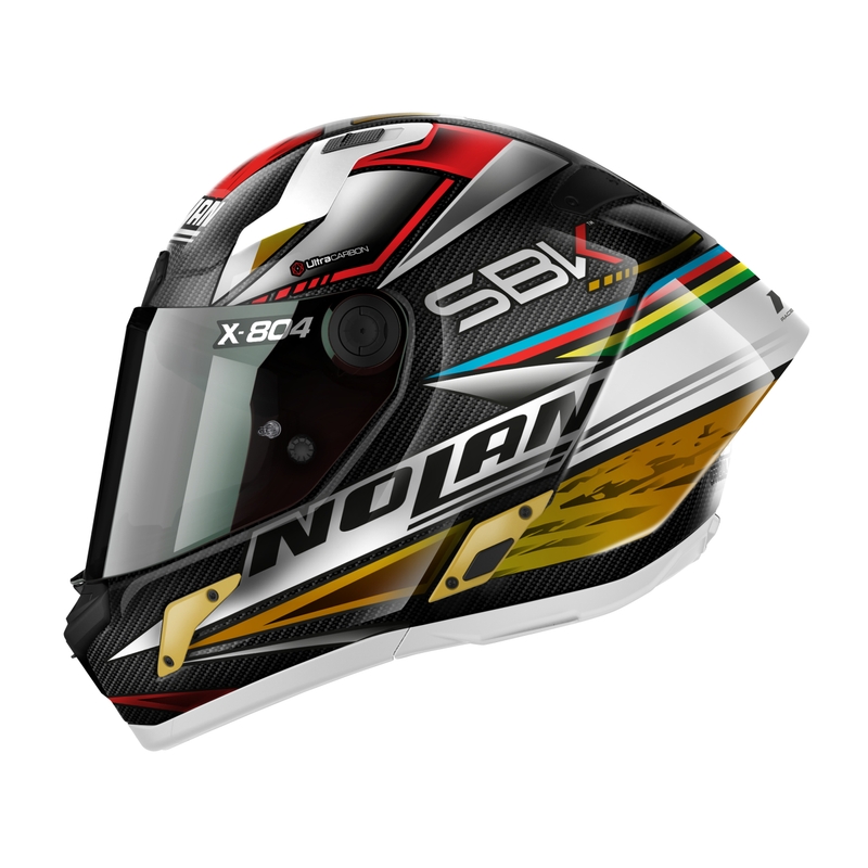 Nolan X-804 RS Ultra Carbon SBK integreeritud mootorratta kiiver must-punane-kuldne
