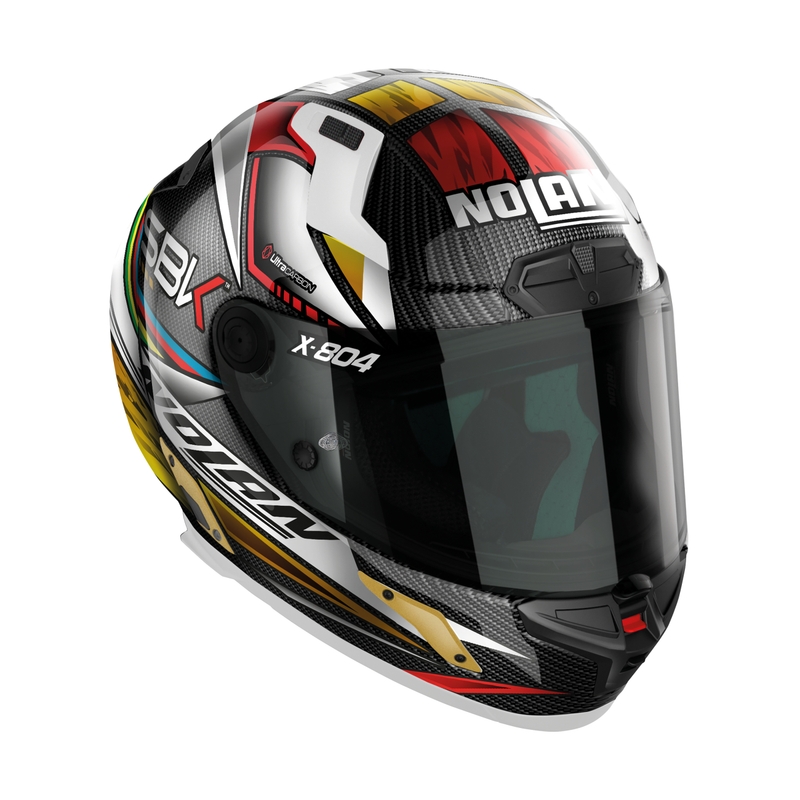 Nolan X-804 RS Ultra Carbon SBK integreeritud mootorratta kiiver must-punane-kuldne