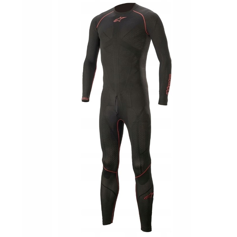 Alpinestars Ride Tech Lite 1 PC must ja punane termokostüüm