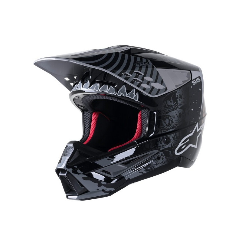 Motokrosová helma Alpinestars S-M5 Solar Flare černo-šedá výprodej