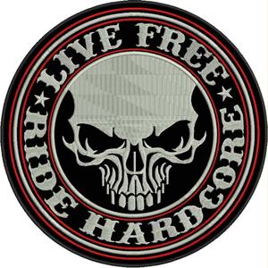Patch Live free - Ride hardcore punase detailiga