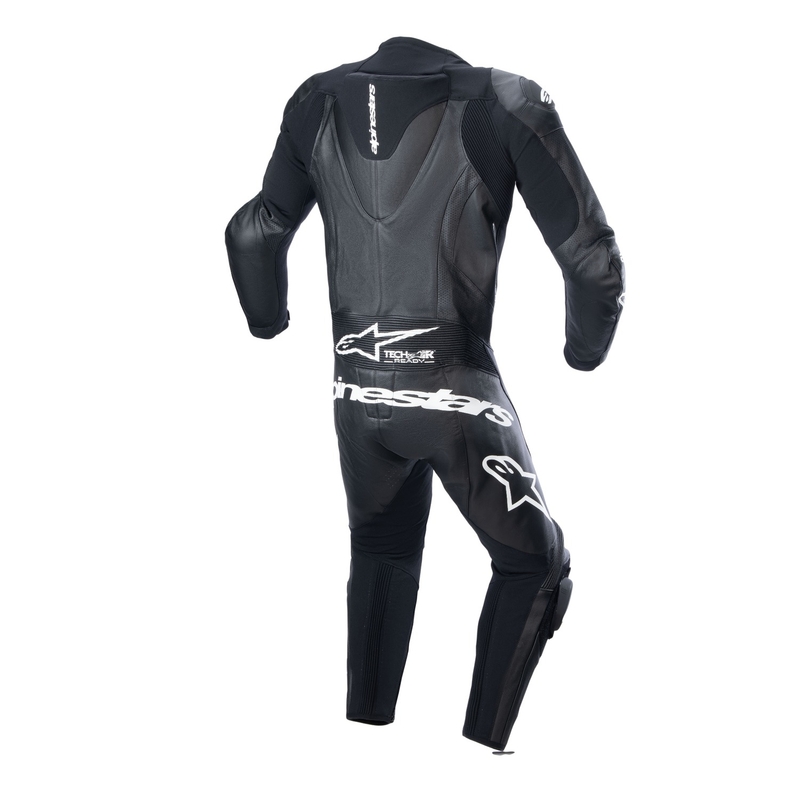 Alpinestars GP Force Lurv mustast nahast mootorratta kombinesoon