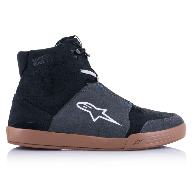 Alpinestars Chrome must-hall-pruun-sinine mootorratta saapad