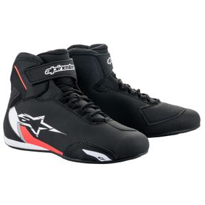 Alpinestars Sector Black-White-Fluo Red mootorratta saapad