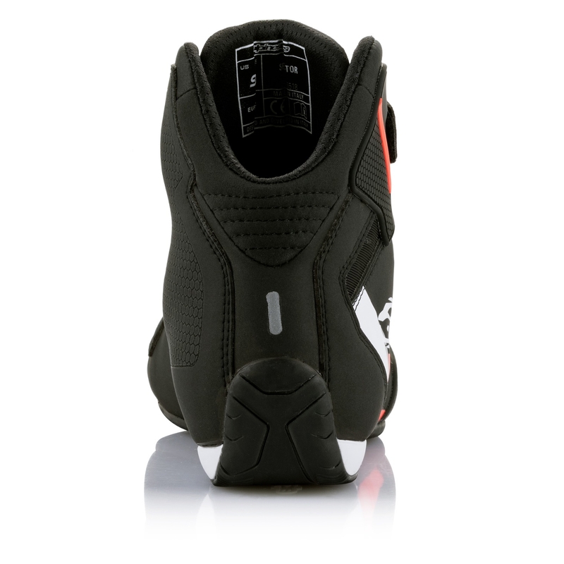 Alpinestars Sector Black-White-Fluo Red mootorratta saapad