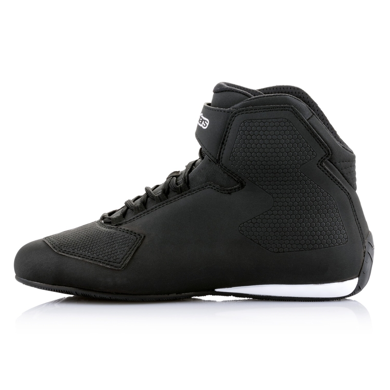 Alpinestars Sector Black-White-Fluo Red mootorratta saapad