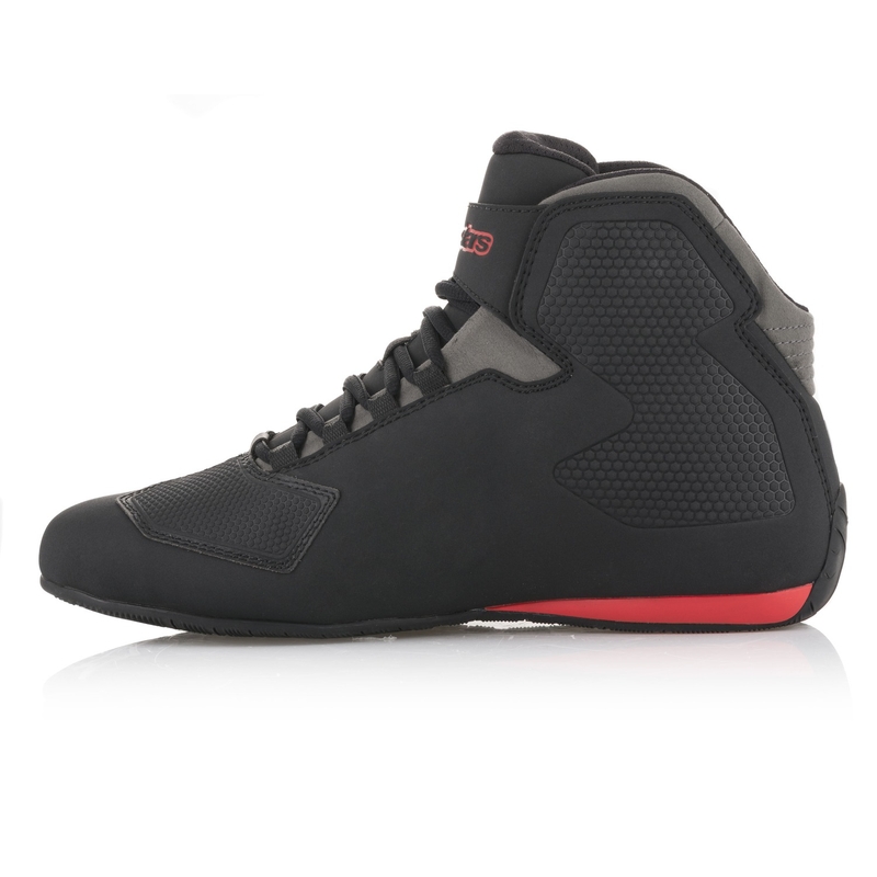 Alpinestars Sector Mustad ja punased mootorratta saapad