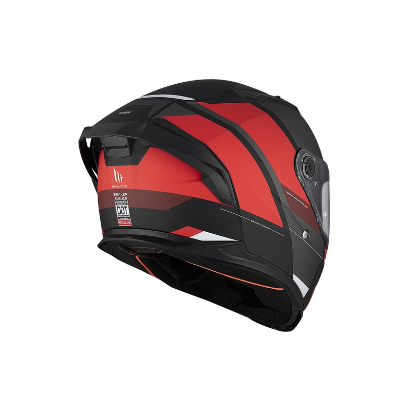 MT BRAKER SV Chento B5 integreeritud mootorratta kiiver matt must-hall-punane