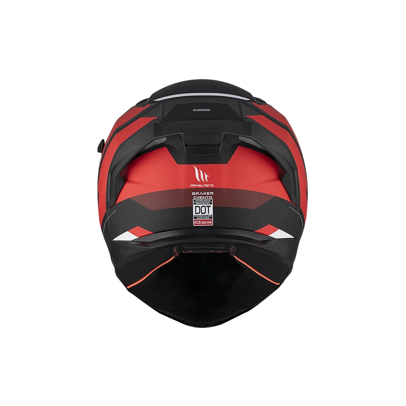 MT BRAKER SV Chento B5 integreeritud mootorratta kiiver matt must-hall-punane