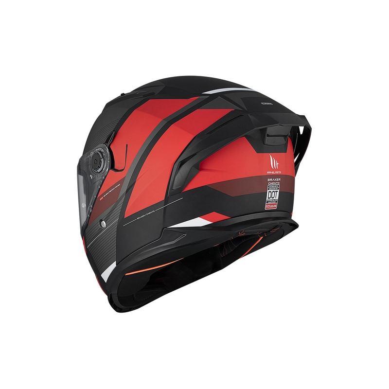 MT BRAKER SV Chento B5 integreeritud mootorratta kiiver matt must-hall-punane
