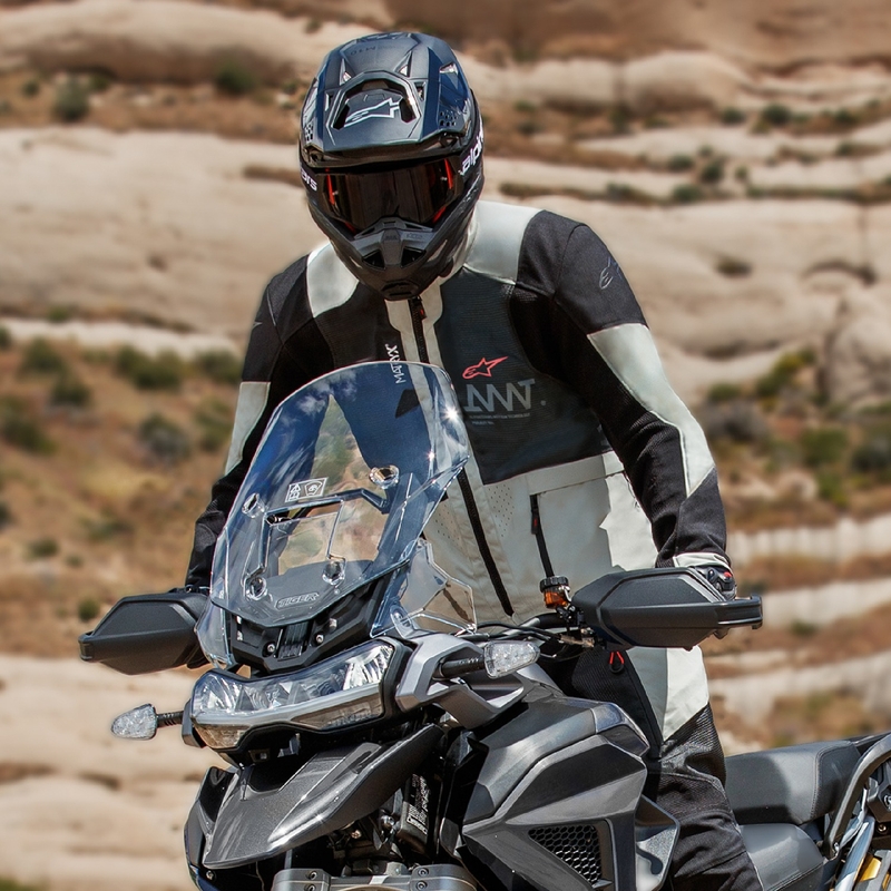 Alpinestars Amt 7 Air helehall-must mootorratta jope